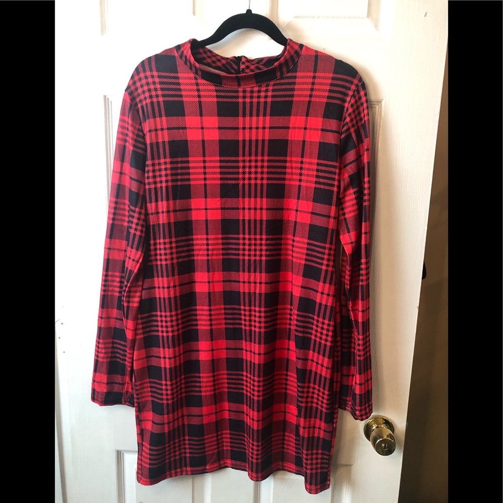 Buffalo plaid dress
